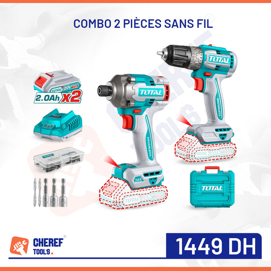 Pack Clé a choc 285N.m Perceuse visseuse 20V 66N.m