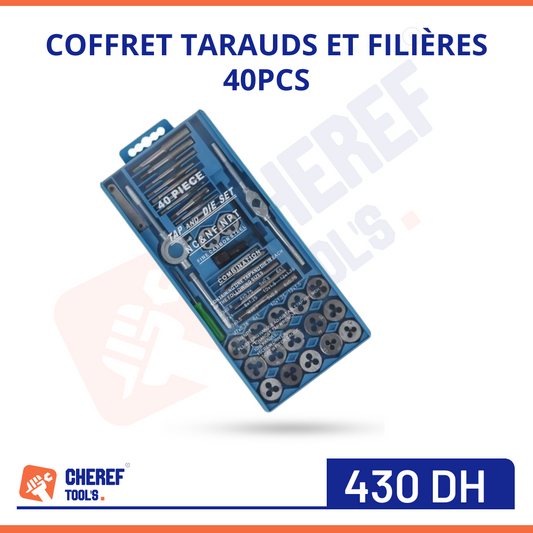 COFFRET TARAUDS ET FILIÈRES 40PCS