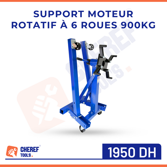 Support moteur rotatif à 6 roues 900KG