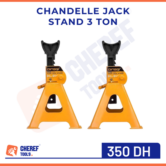 Paire de Chandelles à crémaillère Jack Stand 3 Tonnes DINGQI