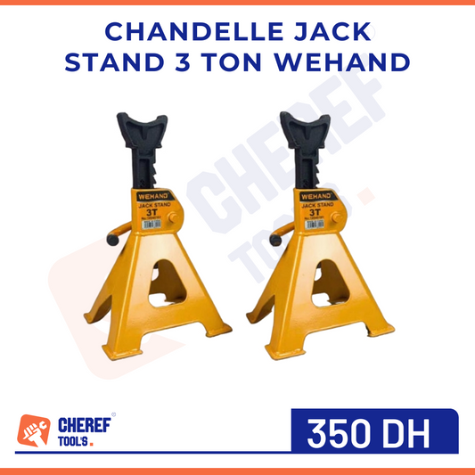 Paire de Chandelles à crémaillère Jack Stand 3 Tonnes WEHAND