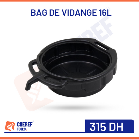 BAC DE VIDANGE - RÉCUPÉRATEUR D'HUILE 16L
