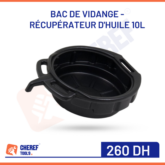 BAC DE VIDANGE - RÉCUPÉRATEUR D'HUILE 10L