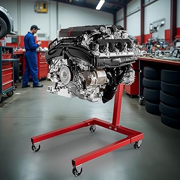 Support moteur rotatif à 4 roues 570kg