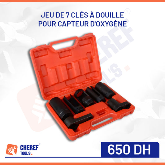 Jeu de 7 clés à douille pour capteur d'oxygène