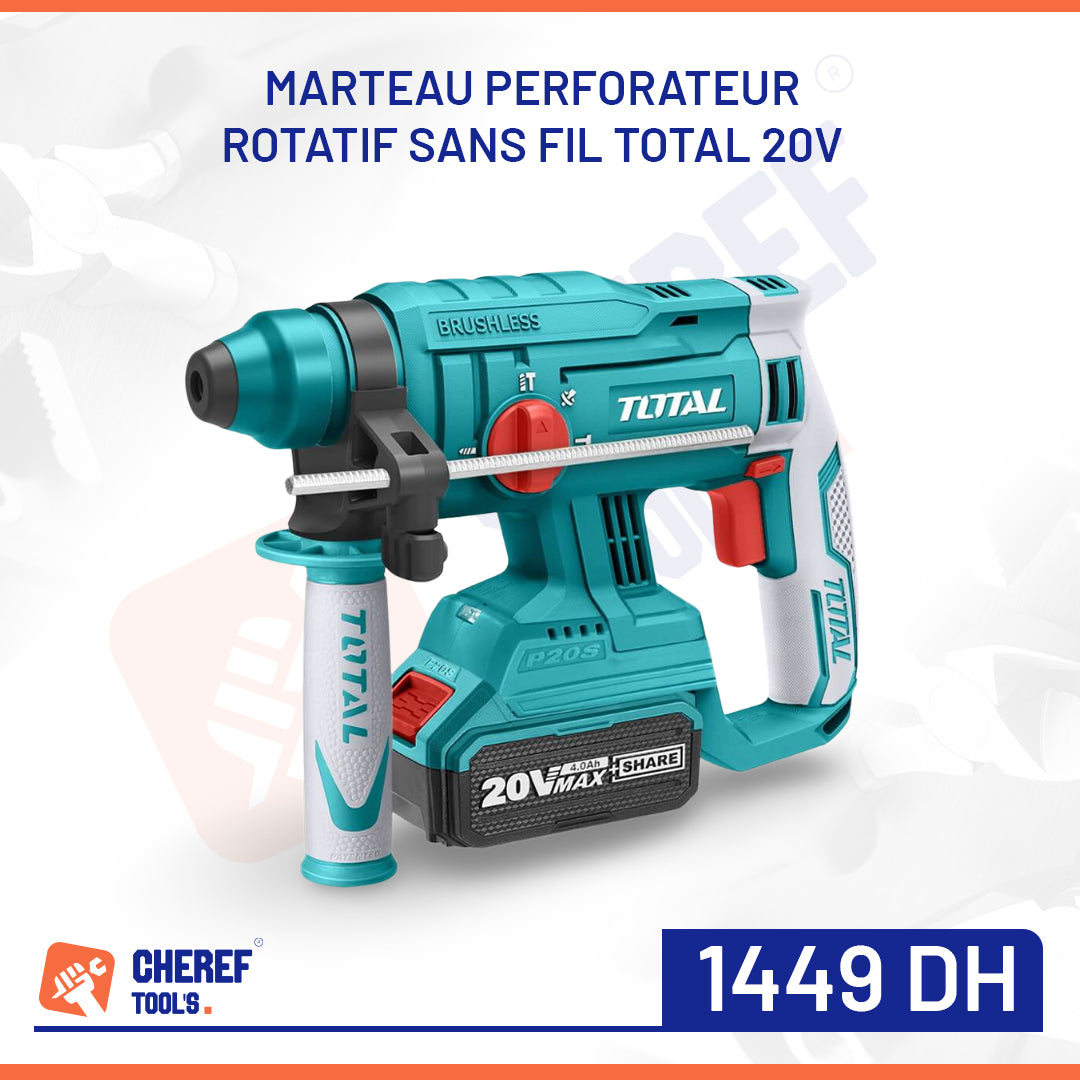 Marteau perforateur au lithium-ion 20V-1350tr/min