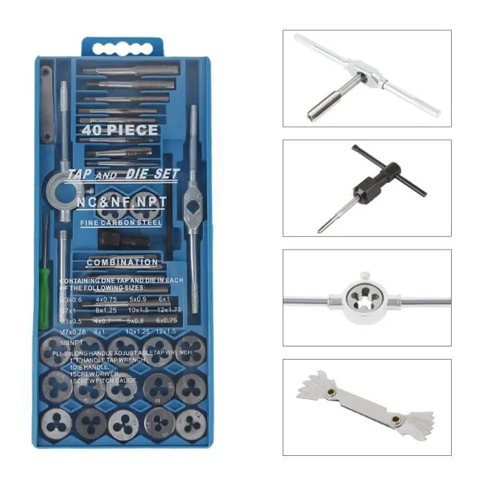 COFFRET TARAUDS ET FILIÈRES 40PCS